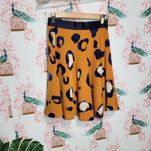 3.1 Phillip Lin Leopard Print Circle Flowy Cute Mini Skirt - Picture 2 of 11